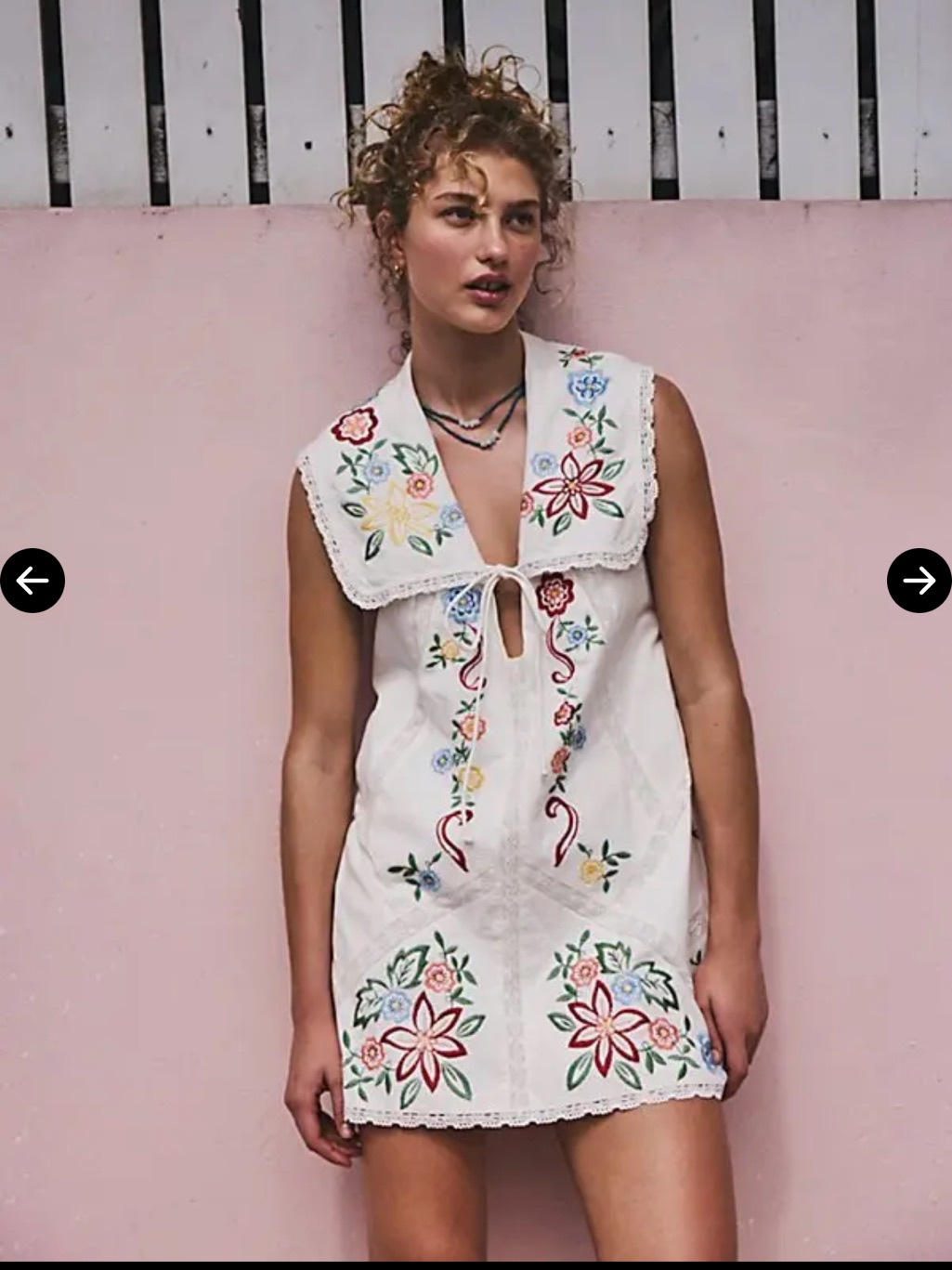 Free People Willow Embroidered Mini Dress